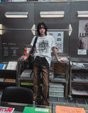 Grunge Nothing Printing Short Sleeve T-shirt