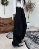 Rough Washing Pin Tuck Balloon Pants