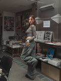 Tinta brush damage balloon denim pants