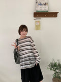 Ronmade Linen Stripe Long Sleeve Tee