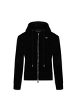 LOGO HOOD VELVET JACKET