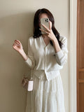 Lensi V-neck basic knit cardigan
