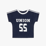 Union track line crop t-shirt