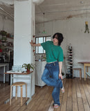 Mild terry round half knit