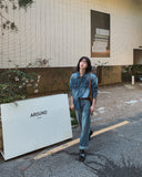 Flood cat brush western denim shirt