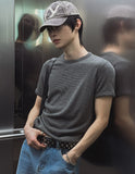 Rian Muscle Fit Ribbed Short Sleeve T-shirt