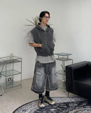 Hens Pigment Hood Zip-Up Vest
