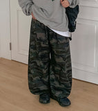 [BAONHAUS] Gihu Vintage Military Banding Wide Pants