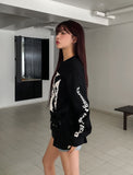 Coast Waffle Cross Lettering Long Sleeve