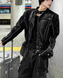 Deep Black Knit Jacket + Silver Winter Jacket