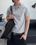 Cor zipper slim short-sleeve tee