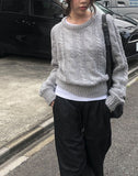 Iu Denim Pintuck Wide Banding Pants