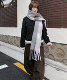 Odi Check Adjust Buckle Brushed Balloon Wide Pants