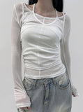 Lemaine See-Through Layered T-Shirt