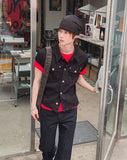 Kelden Cutout Short Sleeve Trucker Shacket