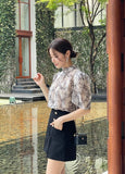Lindian Flower Chiffon Blouse