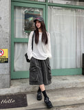 Drawn linen blend knitwear