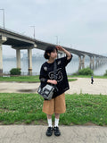 [unisex] Hirom Mesh Sporty Lettering Over Short Sleeve Tee