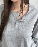 Kane Henley Neck Cotton Long Sleeve Tee