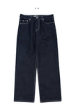 Stitch non-fade raw denim pants