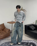 Crew lettering high-neck zip-up