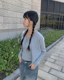 Cardi Rib Knit Tank Top Cardigan Set