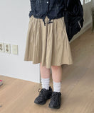 Kosyong banding pin tuck midi skirt