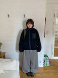 Fuchika Wool Reversible Fleece Jumper