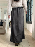 Leto Strap Belt Cut Banding Pile Long Skirt