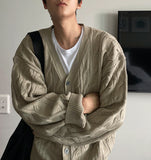 Cable Koshiharu Semi-over Cardigan