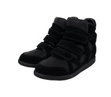 Cow Suede Velcro Strap High Top