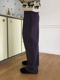 Nucci Corduroy Banding Long Wide Pants