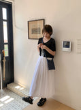 Deloin Pintuck Banding Balloon Long Skirt