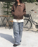 Keple Bijo Cargo Pocket Wide Denim Pants