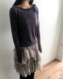 Beltic Dot Ribbon Off-Shoulder T-Shirt