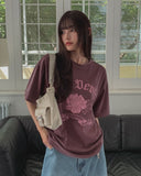 Flower Pigment Oversized Fit Short Sleeve
