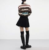 Pointo corduroy belt skirt