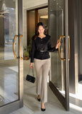 Roicheu Heart Neck Short Jacket