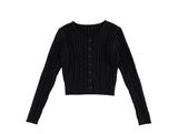 Round Twist Crop Cardigan