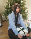 Woolly Vintage Nordic Drop Knit Beanie Hat