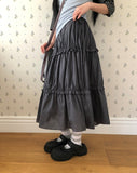Hachu Tiered Midi Skirt