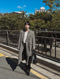 HANDMADE/wool 70% KESTI maxi double coat