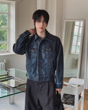 The Born Washed Leather Crop Trucker Jacket