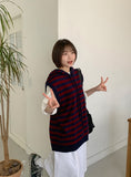 [unisex] Henken Stripe Hood Knit Vest