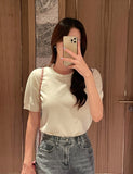 Terial Pearl Neck Volume Knit