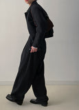 [unisex/FW] Adjust One-Tuck Wool Wide Slacks
