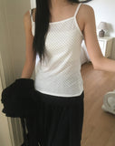 Minku Dot Inner Layered Sleeveless