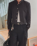 [PLAN MADE] Kuroji Metal Gakuran Crop Jacket