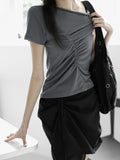 Cut off draped T-shirt
