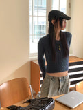 Gwen Cable V-neck Angora Knit